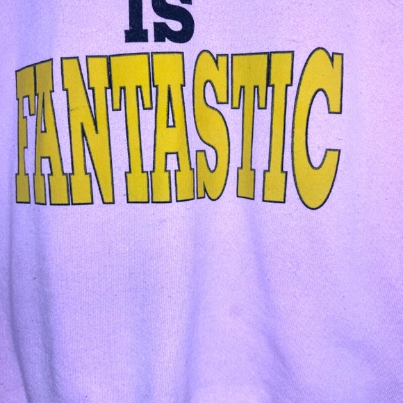 Vintage Screen Stars T.G.I.F This Grandma Is Fantastic Light Pink Sweatshirt L - Picture 4 of 8